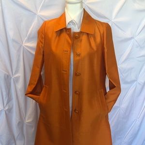 Banana Republic Orange Satin Finish Pea Coat